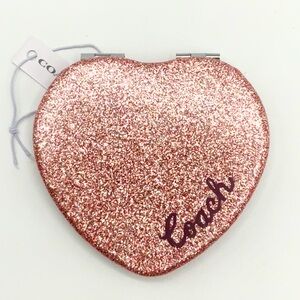 NWT Pink Coach Heart Compact Mirror